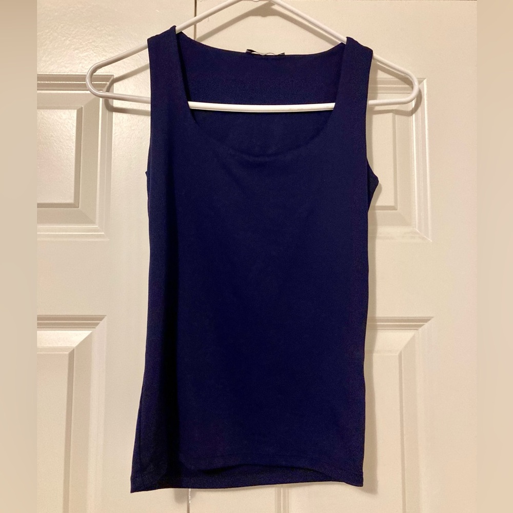 Zara Navy Stretch Top